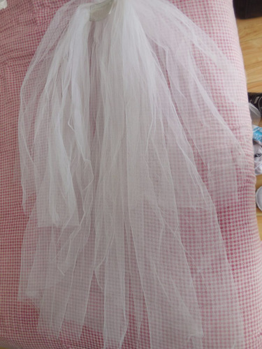 Tul De Novia Con Peineta - Largo: 85 Cm