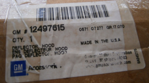 Deflector Capo Trailblazer 08-09 Original Gm Accesories