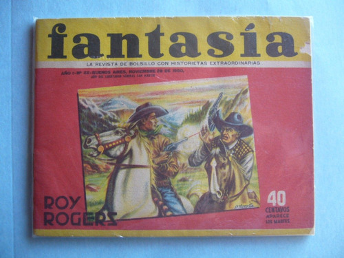 Revista Fantasía Nº 22 De 1950 / Roy Rogers