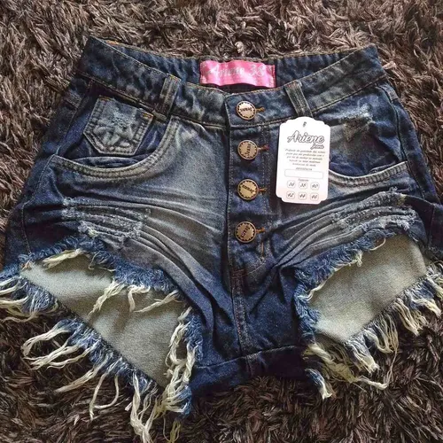 Kit 15 Shorts Jeans Femininos Cintura Alta Hot Pants Atacado