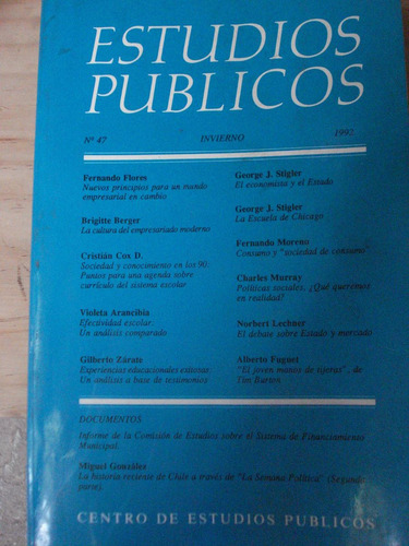 Estudios Públicos - N° 47 Invierno 1992.