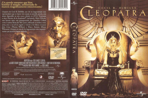 Cleopatra Dvd Claudette Colbert Warren William Cecil Demille