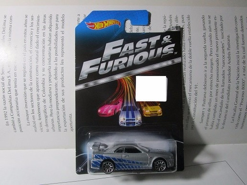Nissan Skyline Rapido Furioso Escala 1/64 Hot Wheels