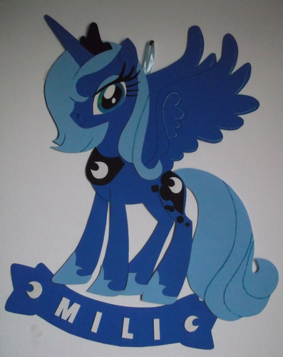 6cartel Cumpleaños - Pony Luna - Goma Eva 50 X 48 Cm Aprox.