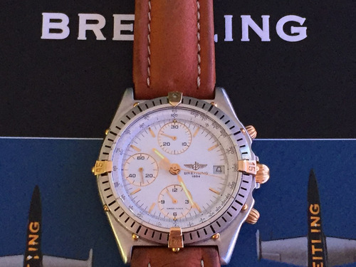 Relogio Breitling Avenger-aço-ouro-safira-automat. 38mm.