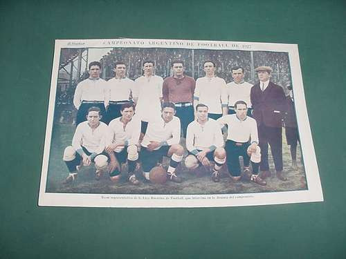 Poster Antiguo Futbol Campeonato Argentino 1927 Liga Rosario