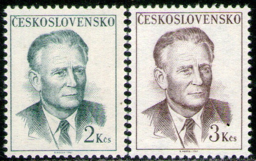 Checoslovaquia Serie X 2 Sellos Mint Pte. Novotny Año 1967