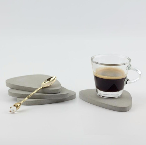 30% Off!!! Posa Tazas Vasos 4 Cemento Diseño Minimalista