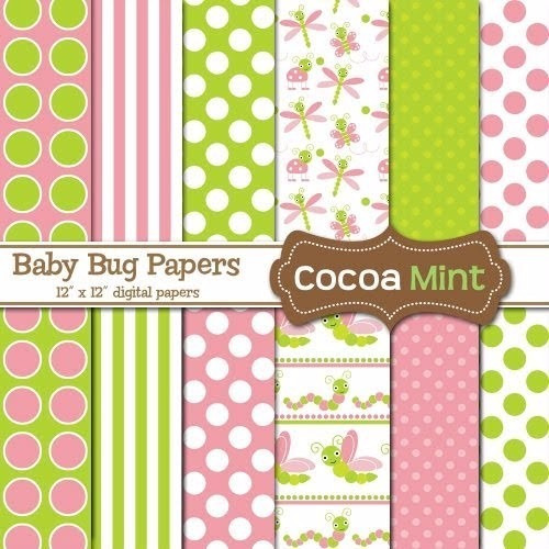 Kit Imprimible Fondos Bichos Mariposas Clipart Cod1158