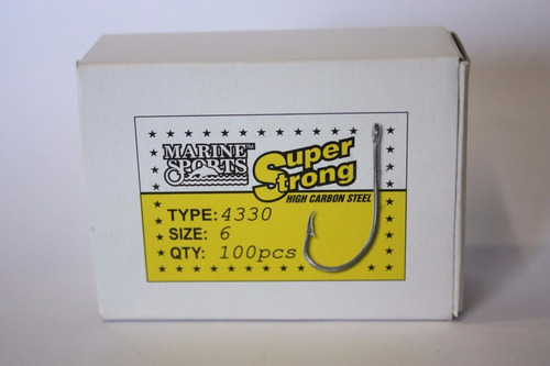 Kit 3 Anzol Super Strong Nº 6 - Caixa C/ 100 Unid