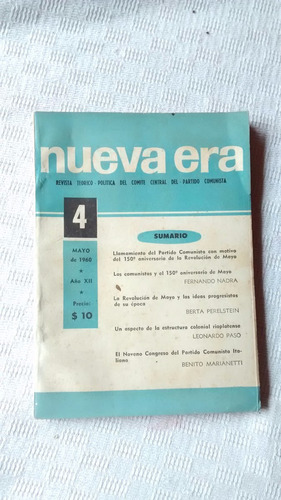 Revista Nueva Era Nº 4 - Mayo De 1960 - Año Xii - Ed. Anteo
