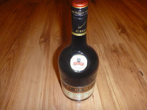 Botella Negra Vacia De Brandy Frances St-remy