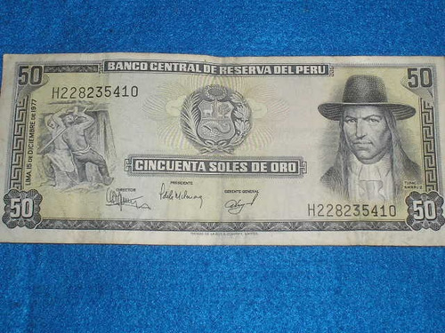 Peru Billete Antiguo 50 Soles De Oro - 15 De Diciembre 1977