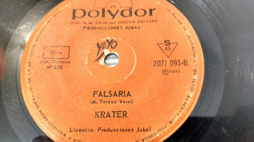 Vinilo Single De Grupo Krater Falsaria ( L L -126