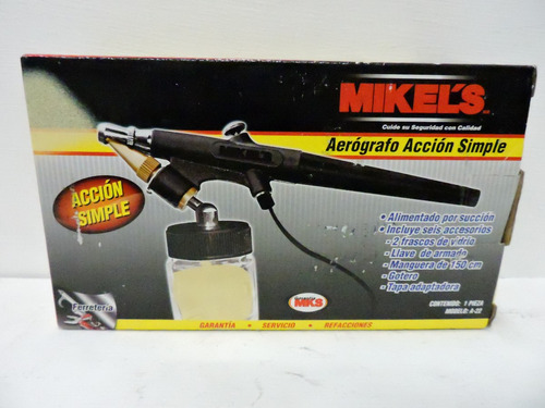 Aerógrafo Acción Simple 22 Cc Mikels