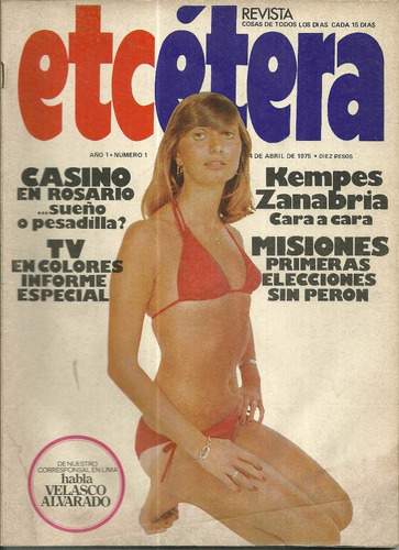 Revista Etcétera Año 1 N° 1 Kempes Violeta Parra 1975 Ed Etc