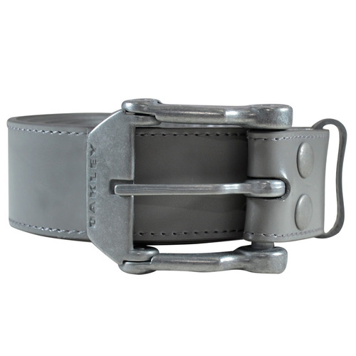 Cinto Oakley Couro Liso Leather Belt