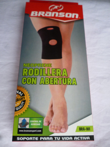 Rodillera Cerrada Ortopedica Branson Original Con Abertura