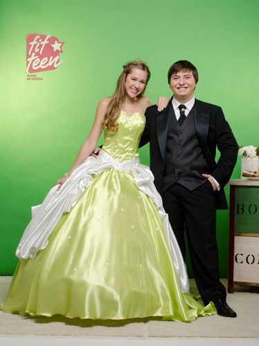 Vestido De 15 Hecho Verde Manzana Nuevo Novias Nanci
