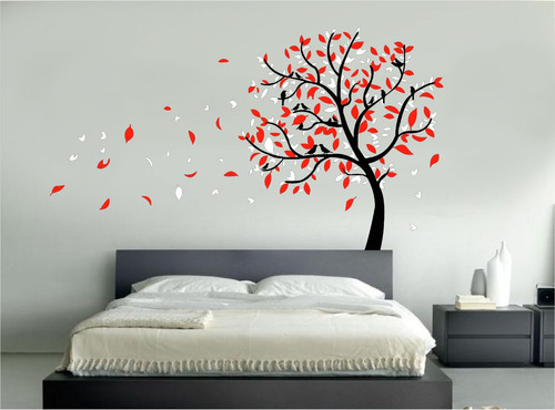 Vinilo Pared Arbol 2 Colores  Bis Decoracion Wall Stickers