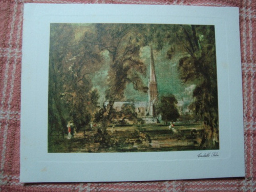 Tarjeta Reproduccion Acuarela Constable John