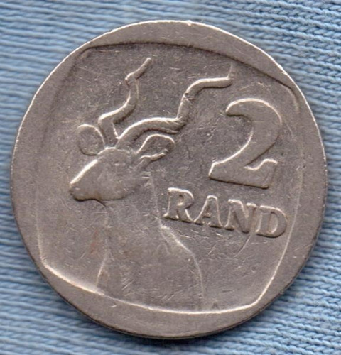 Imagen 1 de 2 de Sudafrica 2 Rand 1991 * Gacela Saltarina *