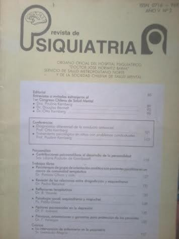 Revista De Psiquiatría / Abril - Junio 1988