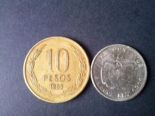 Colombia Diez Centavos 1920 Plata