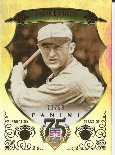 2014 Panini Hall Of Fame 75th Red /50 Frankie Frisch Cards