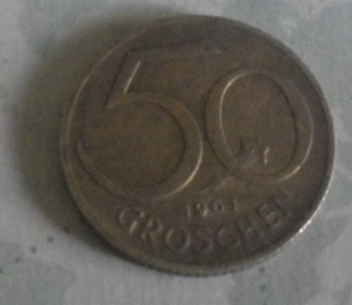 Moneda Austria 50 Chelines 1961