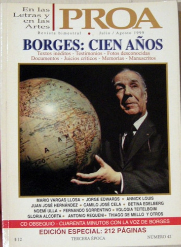 Proa Arlt Onetti Borges Cien Años Lote 4 Publicación Sin Cd
