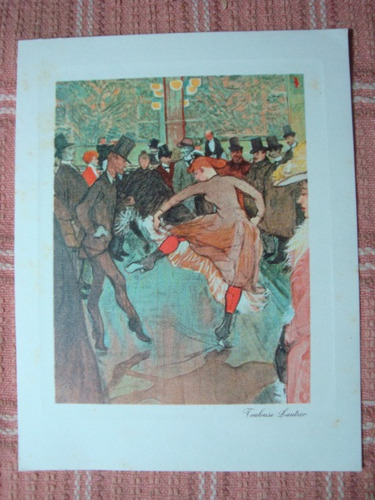Tarjeta Reproduccion Acuarela Toulouse Lautrec