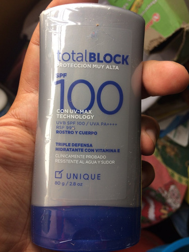 Unique Bloqueador Total Block Spf 100