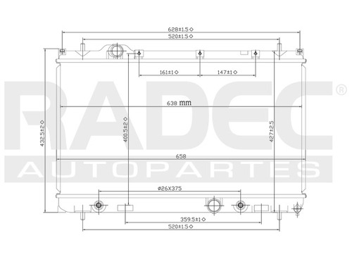 Radiador  Neon 00-04 L4 2.0 Lts 4 Velocidades Automatico