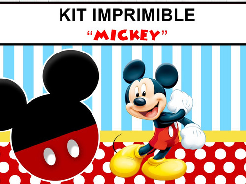 Kit Imprimible Editable Mickey, Candybar Golosinas