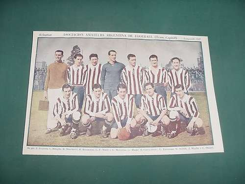 Poster Futbol Asociacion Amateurs Argentin Team Capital 1927