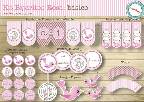 Kit Pajaritos Rosa