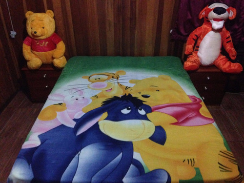 Manta Para Cama De Casal Turma Do Urso Pooh Ursinho Infantil