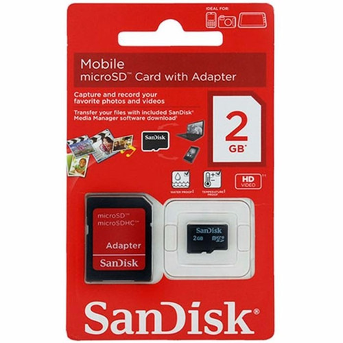 Cartão De Memória Micro Sd 2 Gb Sandisk Lacrado Original