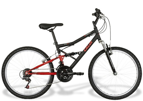 Bicicleta Aro 24 Shok 21v C/quadro/garfo De Amort - Caloi