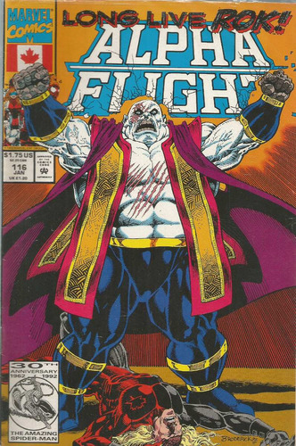 Alpha Flight N° 116 - Em Inglês - Editora Marvel - Formato 17 X 26 - Capa Mole - 1992 - Bonellihq Cx02 Abr24