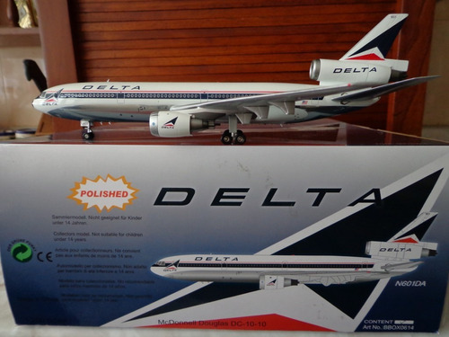 Avion Dc-10-10 De Delta Airlines Marca Bbox En Escala 1:200