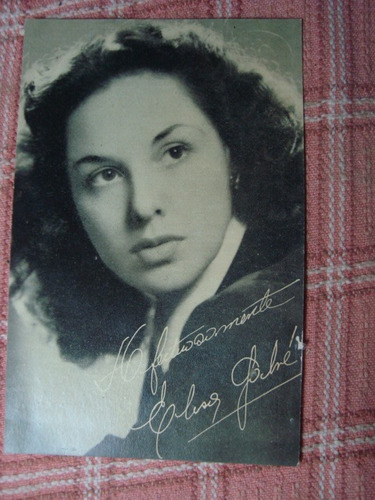 Antigua Foto Postal Elisa Galvé Autograf 9 X 14 Radio Molino