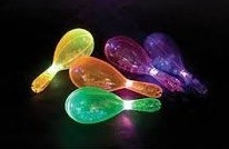 Imagen 5 de 10 de 8 Maracas Led Pack Cotillon Carioca Luminoso Combo Fiesta