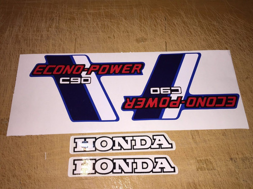 Honda Econo Power C90 Calcos De Linea Color Azul