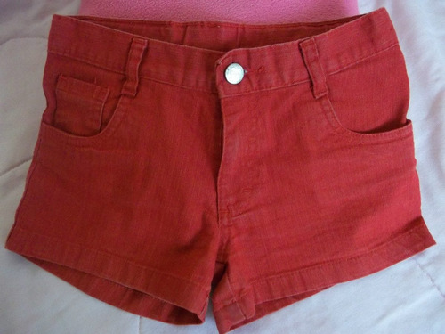 Mini Short Jean Rojo Mimo Girls Medidas Publicadas