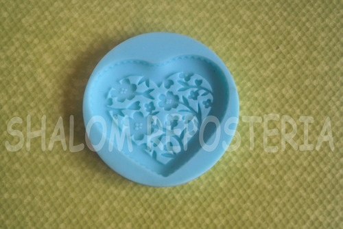 *molde D Silicon Corazon Floreado Valentin Cupcake Fondant*