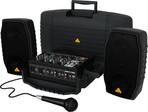 Behringer Ppa200 Sistema De Sonido Portatil 200 Watts 5 Can