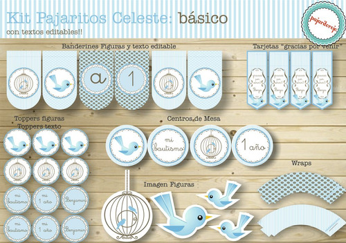 Kit Pajaritos Celeste