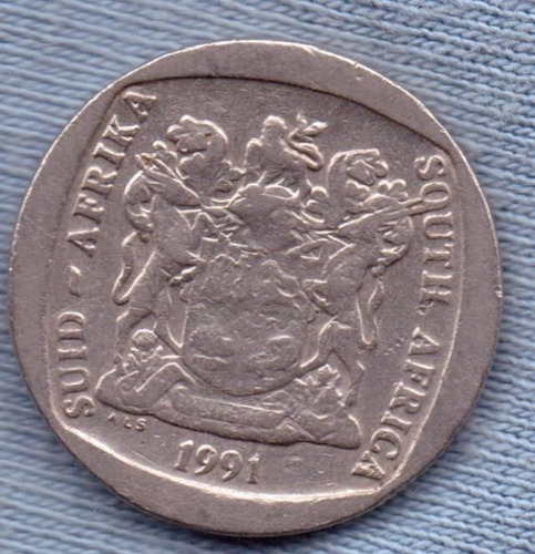 Imagen 2 de 2 de Sudafrica 2 Rand 1991 * Gacela Saltarina *